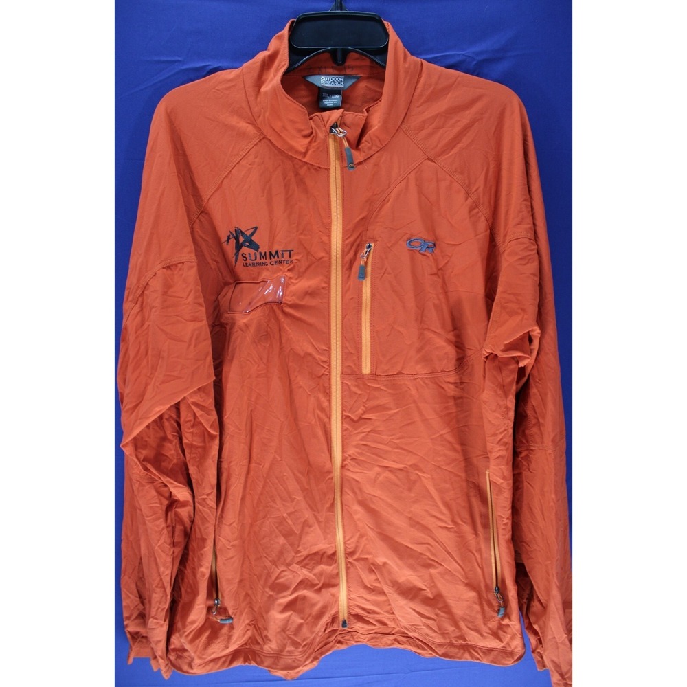 Outdoor Research Jacket Zip Up size XXL Orange Nylon Summit Learning Center